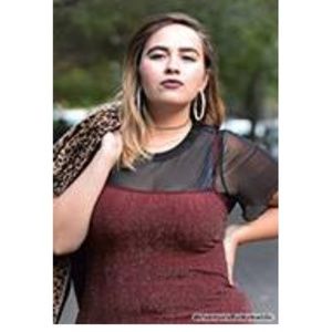 Plus size metallic shimmer dress